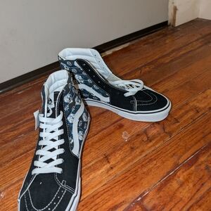 Black and White High-Top Sneakers